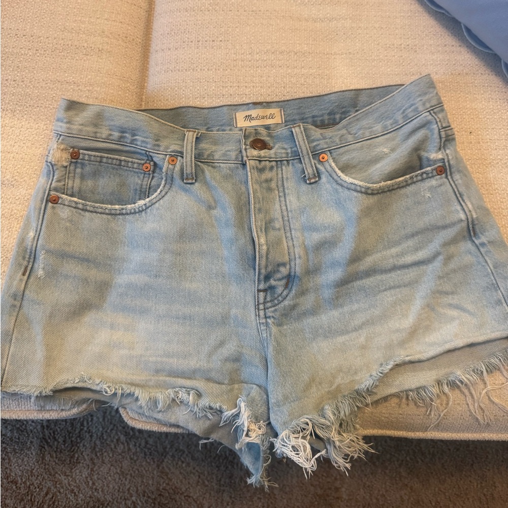 Madewell Women's Faded Blue Jean Shorts